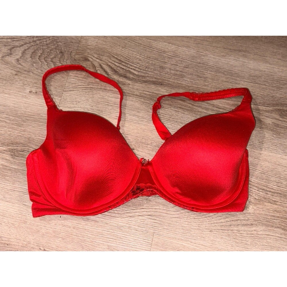 Victoria’s Secret Lined Demi Bra Red GUC 36DD